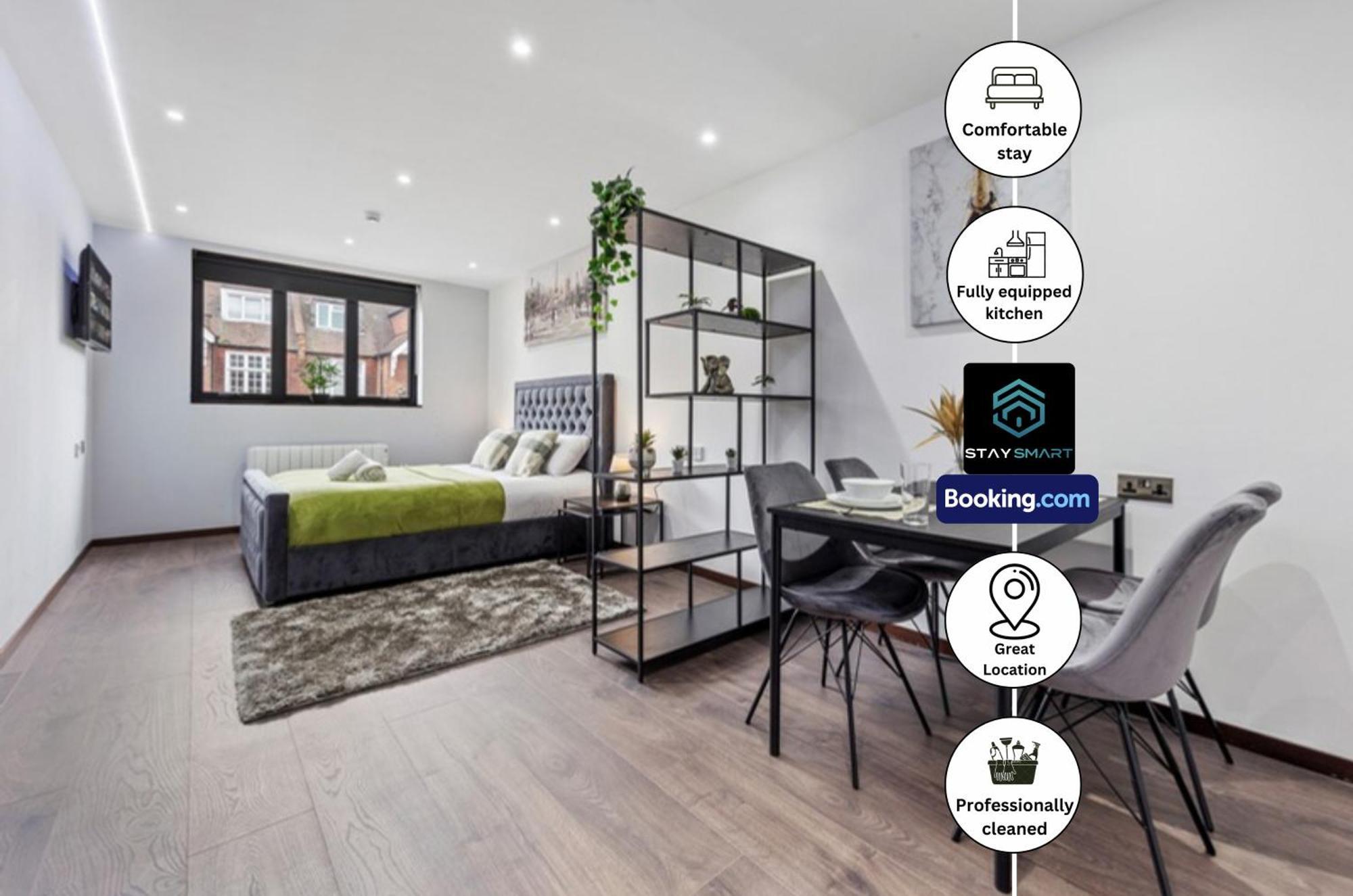 Stylish Studio Apt By Stay Smart Short Lets & Serviced Accommodation Woodstock With Free Wifi لندن المظهر الخارجي الصورة