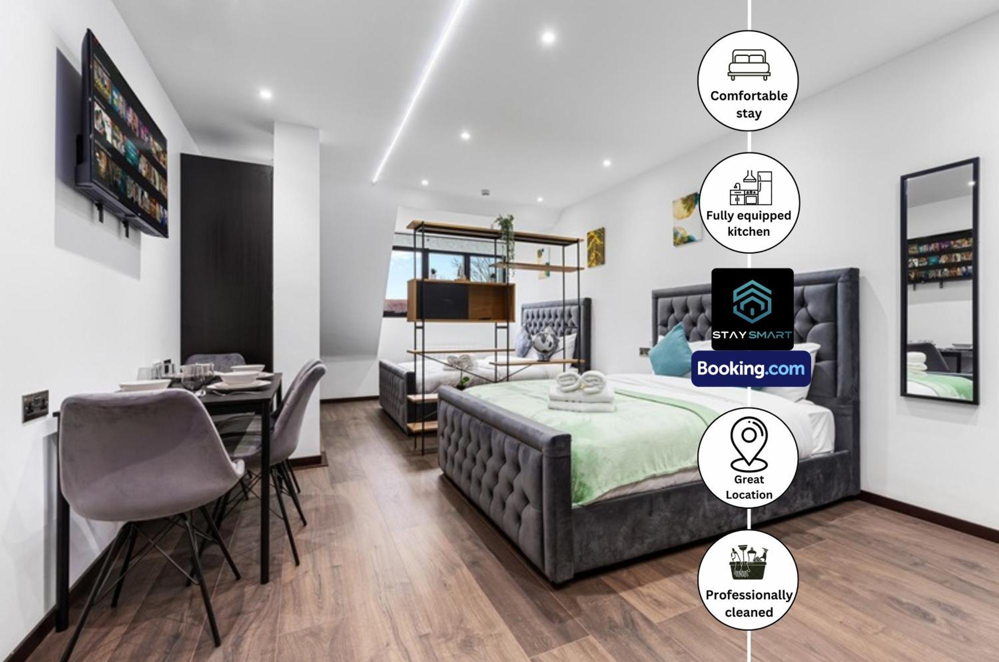 Stylish Studio Apt By Stay Smart Short Lets & Serviced Accommodation Woodstock With Free Wifi لندن المظهر الخارجي الصورة