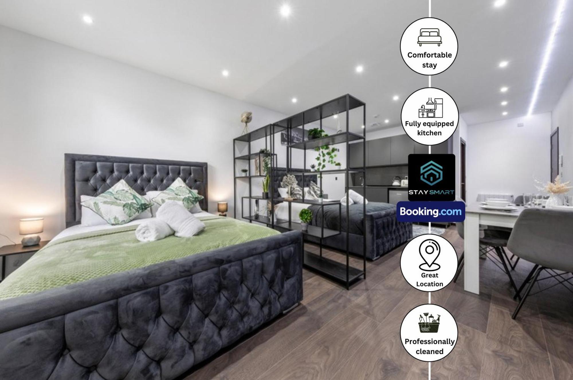 Stylish Studio Apt By Stay Smart Short Lets & Serviced Accommodation Woodstock With Free Wifi لندن المظهر الخارجي الصورة