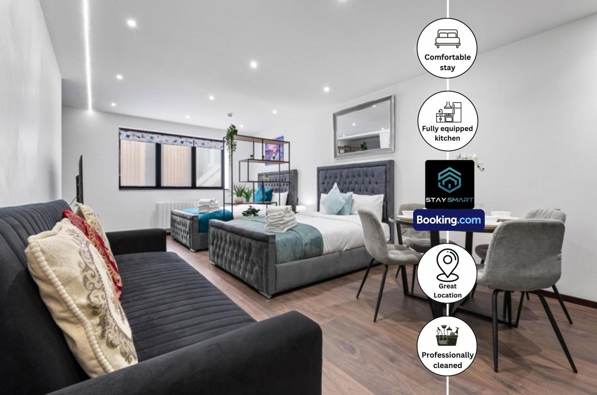 Stylish Studio Apt By Stay Smart Short Lets & Serviced Accommodation Woodstock With Free Wifi لندن المظهر الخارجي الصورة
